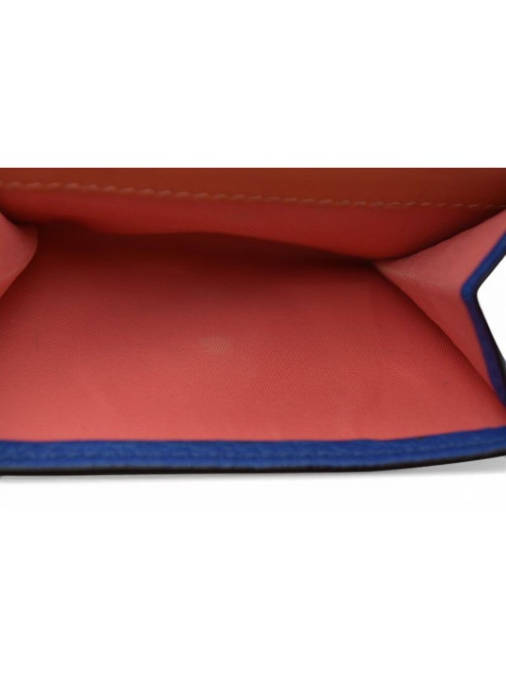 Dior Wallet Trifold Vintage Mini Diorissimo Bicolor Blue Coral Pink Charm - Picture 13 of 16